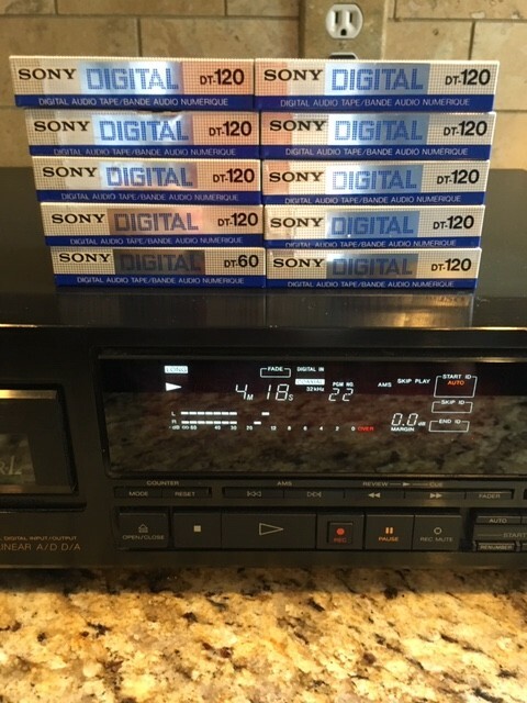 Sony DTC-700 Digital Audio Tape Deck w/ Remote & Manual + 10 Tapes!