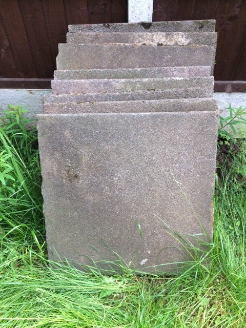 Used Patio Paving Slabs Concrete 2 Foot Squares 2 Inch Thick