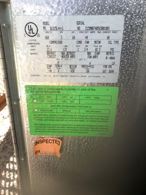 18'x15'x10' WALK IN FREEZER, Russell Condenser & 3 fan Evaporator.EXC CONDITION!