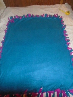 BLANKET~DREAM CATCHER FEATHER'S & BEAD'S HAND TIED DOUBLE SIDE FLEECE~NEW