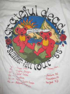 Grateful Dead 1989 FALL TOUR Tシャツ Grateful Dead 1989 FALL