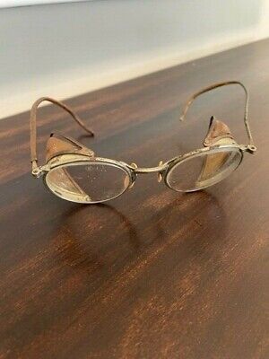Vintage Safety Glasses - Motorcycle Goggles Round Saniglass Steampunk