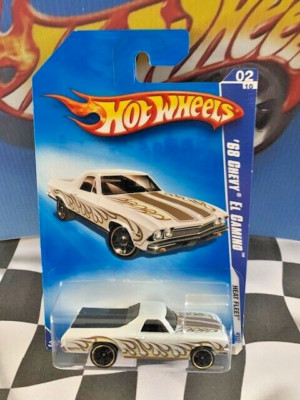 Hot Wheels 2009 HW Heat Fleet 2/10 118 1968 '68 Chevy El Camino WHITE WALMART