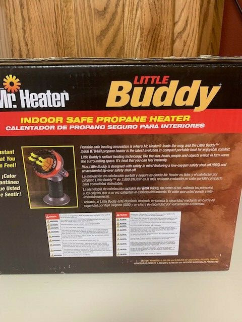 Mr. Heater F215100 MH4B Little Buddy 3800-BTU Indoor Safe Propane Heater, NIB