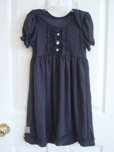 LOVES ME NOT Platinum Charcoal Gray Ruffle Dress, Ruffles & Leggings Girl Size 6