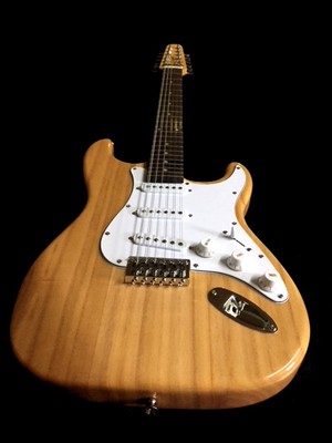 New 12 String Strat Style Vintage Natural Top Electric Guitar Project