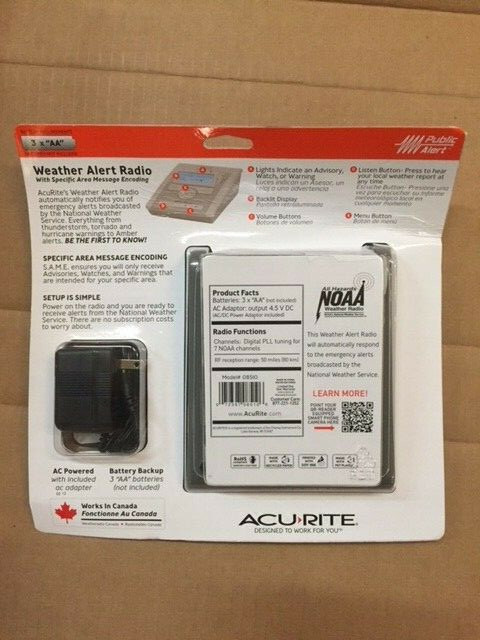 Acu-Rite 08510 NOAA All Hazards Alert Weather Radio with S.A.M.E.