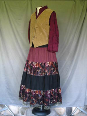 Victorian Dress Edwardian Civil War Style Western Prairie Gypsy Fortune Teller