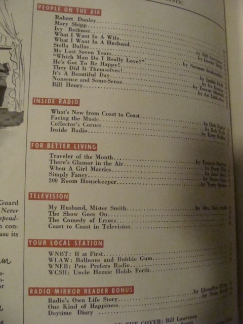 original RADIO & TELEVISION MIRROR march 1950 -- BILL LAWRENCE cover