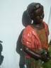 ANTIQUE BLACK AMERICAN LAWN JOCKEY -  CAST IRON, 39
