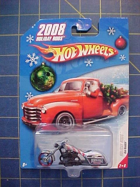 1/64 HOT WHEELS 2008 HOLIDAY RODS BAD BAGGER MOTORCYCLE! NIP