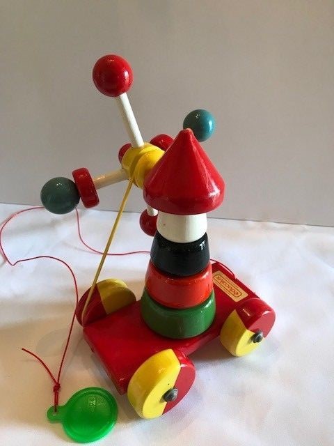 Vintage EDUCALUX Wooden PULL TOY from France