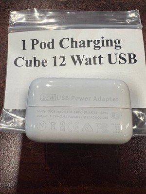 Unbranded iPod Charging Cube (USB-A) 12W in White - Brand New