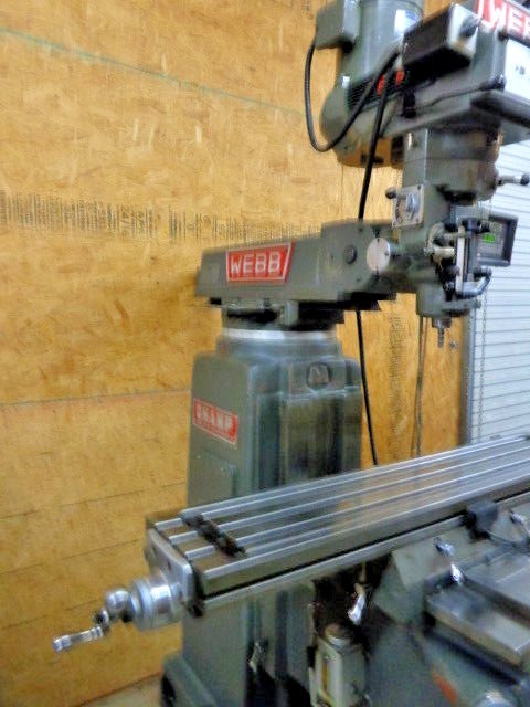 WEBB 10 X 50 VERTICAL MILLING MACHINE DRP PF STK13848AI