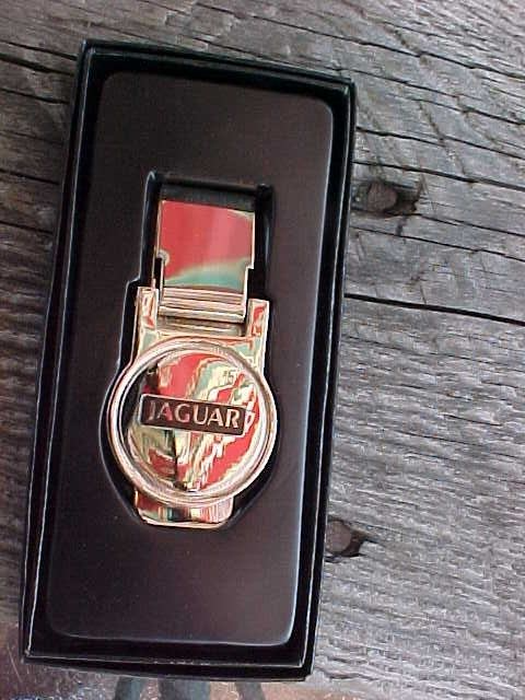 JAGUAR SILVER CHROME MONEY CLIP GIFT BOX FLIP STYLE NICE NOS