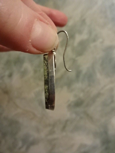 Vintage Russian Hand Carved Solid Siberian Serpentine Necklace Earring Ring Set