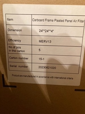 air filters 24x24x4 (cheap)