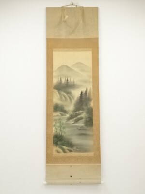 6699457: JAPANESE HANGING SCROLL / HAND PAINTED / LANDSCAPE | eBay