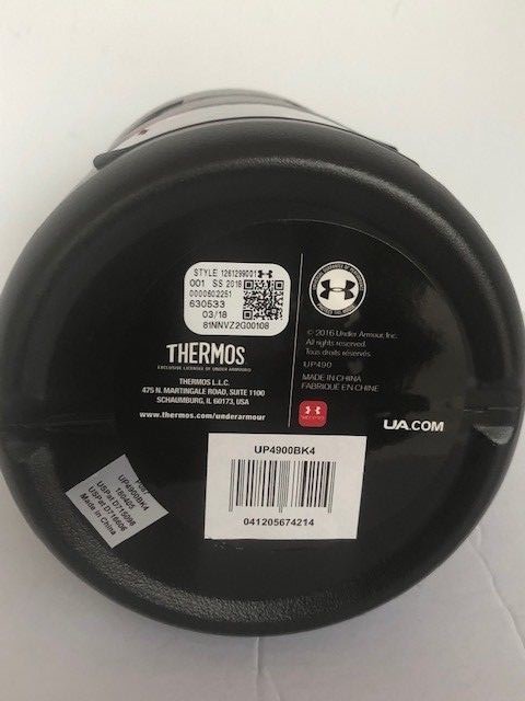 Black Under Armour (Thermos) 64 Oz/1.9 L Foam Insulated Bottle