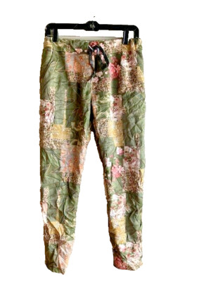 Tempo Paris women's elasic waist plush pants US size M Italy