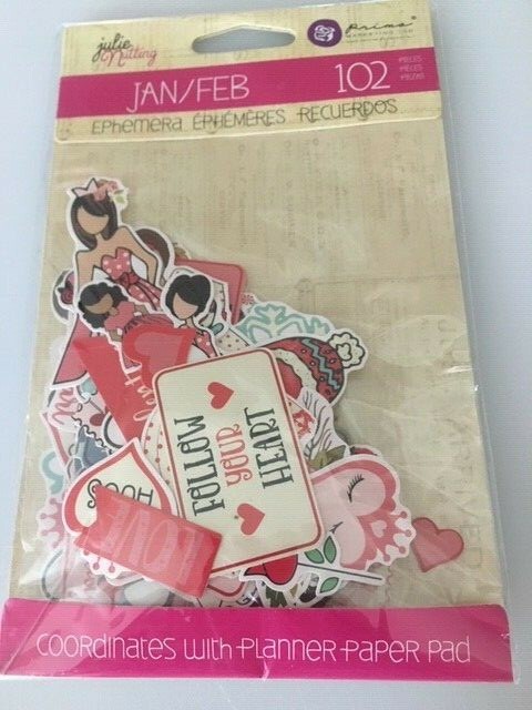 JULIE NUTTING Ephemera / Die Cuts 5 pkgs. Seasonal Paper Dolls & Sentiments