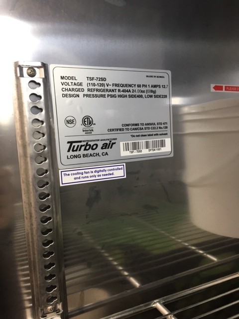 Turbo Air freezer TSF-72SD