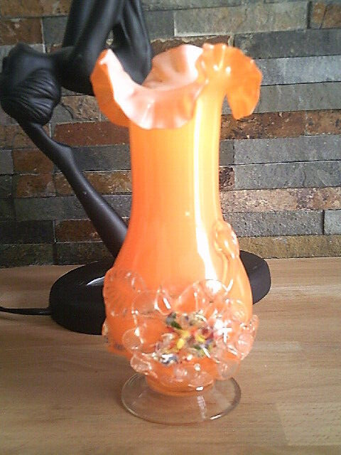 Vase Soliflore En Verre SoufflÃ© De Murano Orange