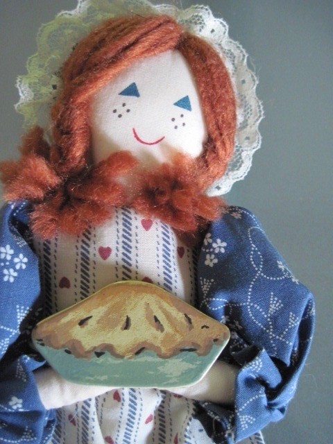 Broom Doll Cloth Face 9” Tall