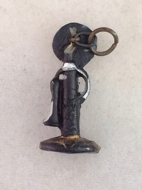 1940's Vintage Celluloid Candle Stick Telephone Charm Plastic Candlestick