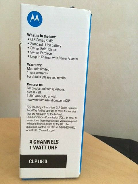 NEW MOTOROLA CLP1040 UHF 1W 4CH BUSINESS RADIO SUPER SMALL