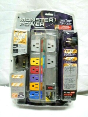 Monster Power Home Theatre HTS800 Surge Protector 8 Outlet TV Best / F.S.