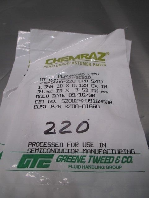 Chemraz 9220-SC520 O-RING AS-568A-220 CPD 520, 3700-01660, 107329