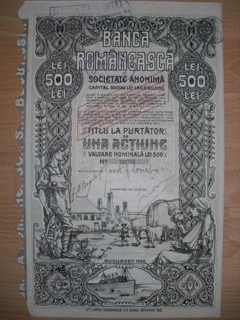Banca Romaneasca  1920 Bukarest  RumÃ¤Nien
