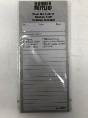 The Office Magnetic List Pad Michael Scott Dunder Mifflin NISP