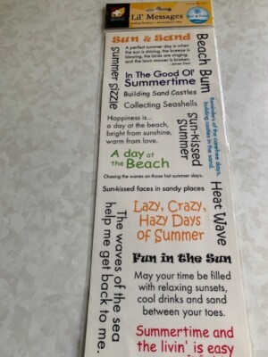 AMERICAN TRADITIONAL DESIGNS LIL  MESSAGES SUN & SAND MESSAGES PHRASES SUMMER