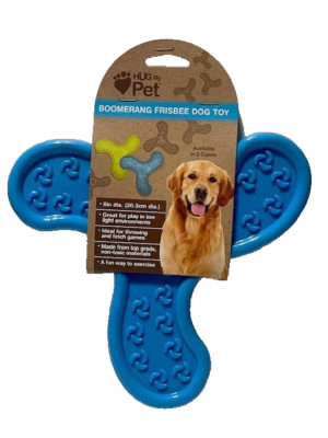Hug My Pet Boomerang Frisbee Toy 8'' Two colors (Blue or Green). HMPFPT012