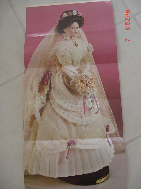 1987 FRANKLIN HEIRLOOM DOLLS VICTORIAN BRIDE  LIMITED EDITION NEW IN BOX NRFB