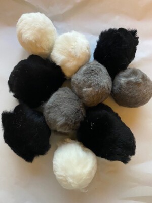 GO CAT RATTLE FUR BALL FURRY CAT NIP TOYS SMALL PET TOYS COUNT OF 10