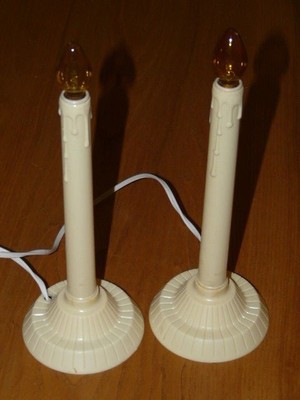 3 Vintage Christmas Candles Lights - 110-120 volts