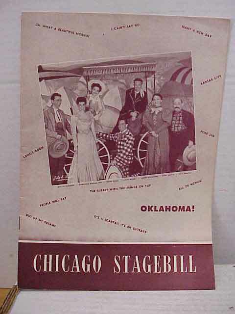 7 Vintage 1940's CHICAGO STAGEBILL Theater Memorabilia Oklahoma & Others