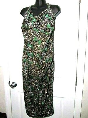 Vintage Tatyana Women's Dress SZ 4XL Body Con Stretch 50's Rockabilly Leopard