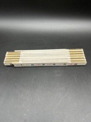 Vintage Red Lufkin Heavy Duty 6 Ft Wooden Extension Ruler Rule Tape Measure