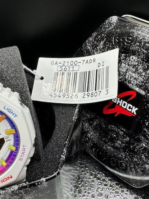 Pre-owned G-shock Casio Shock White Rainbow, Casio Custom Watch Casioak Mod Modified Watch