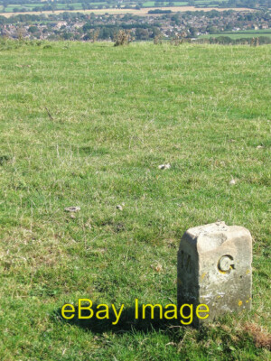 Photo 6x4 Boundary Stone, Saxon Down Glyndebourne A three way boundary he c2012