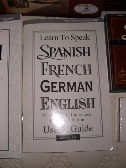 The Learning Company: Learn to Speak Spanish 4 CD's Set Version 8.0 Books Manual