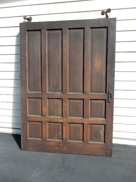 Wooden Oak 12 Panel Pocket Door 84