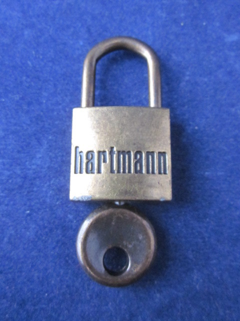 HARTMANN LUGGAGE Brass Lock Padlock & Key ~ EXCELLENT