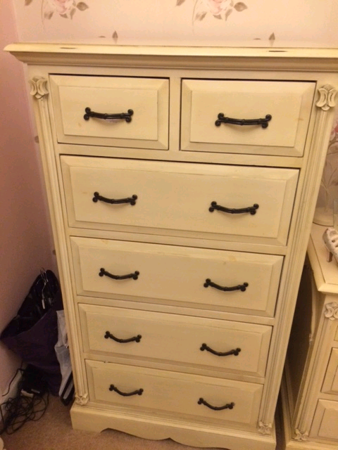 Cream Vintage Style Tall Chest Of Drawers In Norwich Norfolk