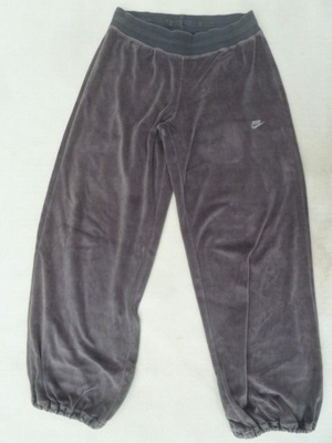 Vintage Nike Velour Track pants Woman s Extra Large Charcoal Grey
