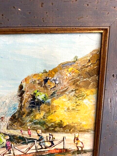 G. Dupuy Hatian Black Folk Art Oil Painting   20 x 15+"